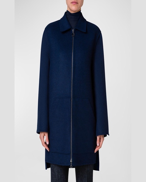 Fabiola Brushed Cashmere Collared Coat