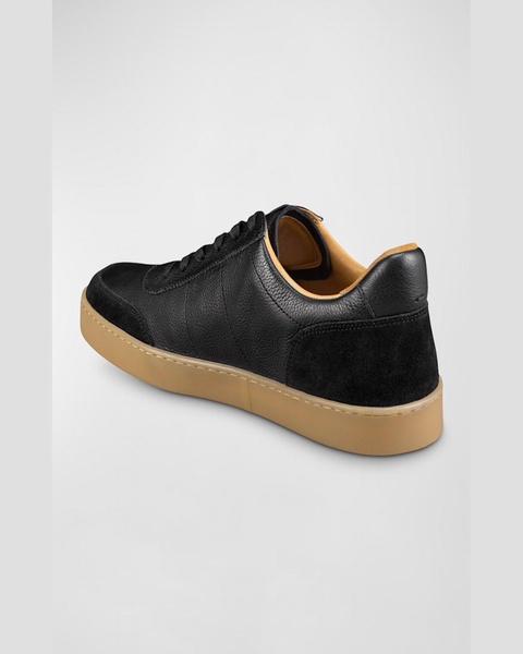 Men's Liam Grained Leather Low-Top Sneakers