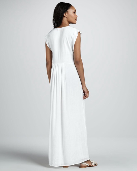 Strapless Bead-Embellished Midi Sheath Dress