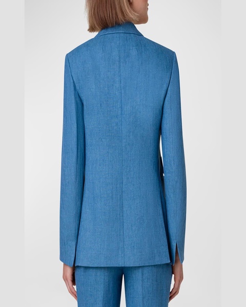 Linen Gabardine Single-Breasted Percival Jacket