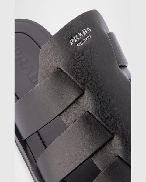 Men's Leather Fisherman Slide Sandals