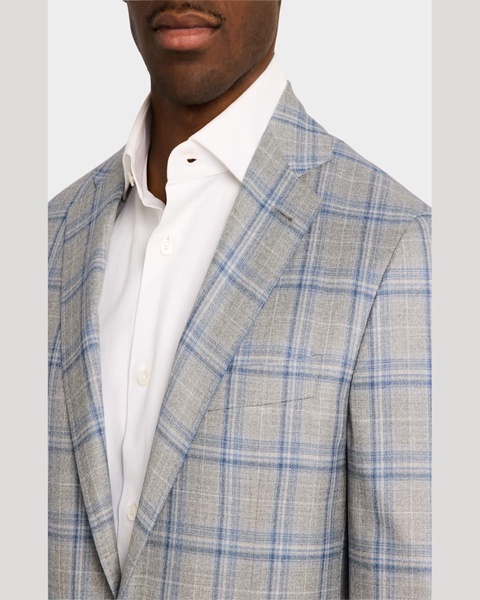 Men's Wool Plaid Sport Coat