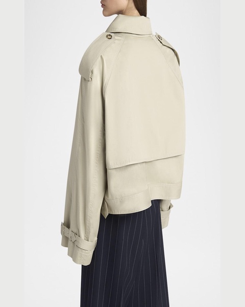 Light Cotton Short Trench Coat