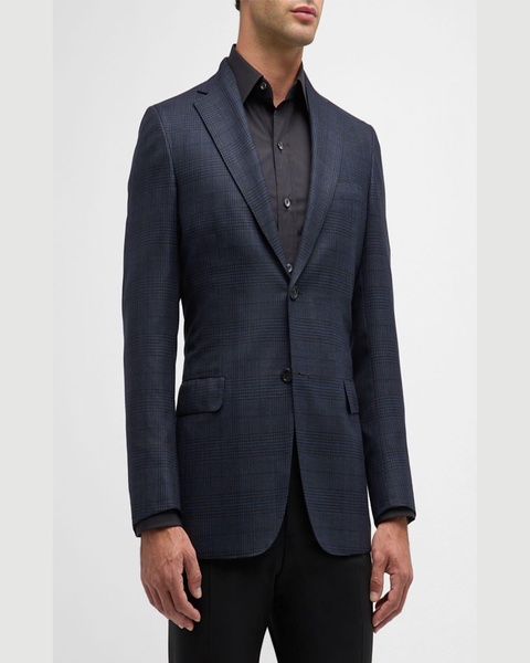 Men's Large Plaid Wool Sport Coat
