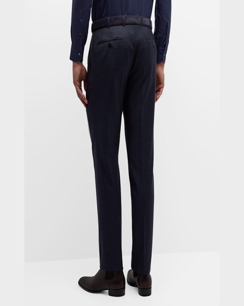 Men's Textured Wool Dress Pants