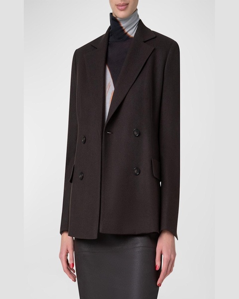 Marvin Cashmere Flannel Double-Breasted Jacket