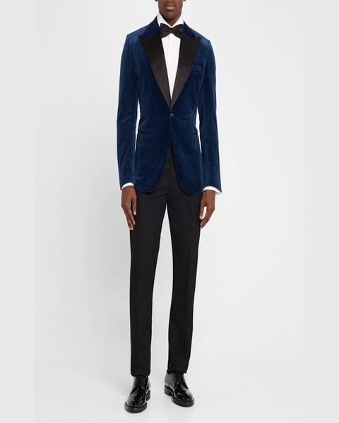 Men's Virgilio Velvet Peak-Lapel Sport Coat