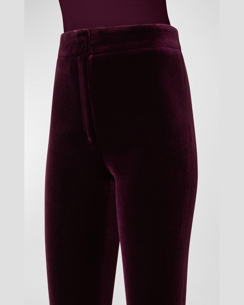 Faris High-Rise Neoprene Velvet Bootcut Pants