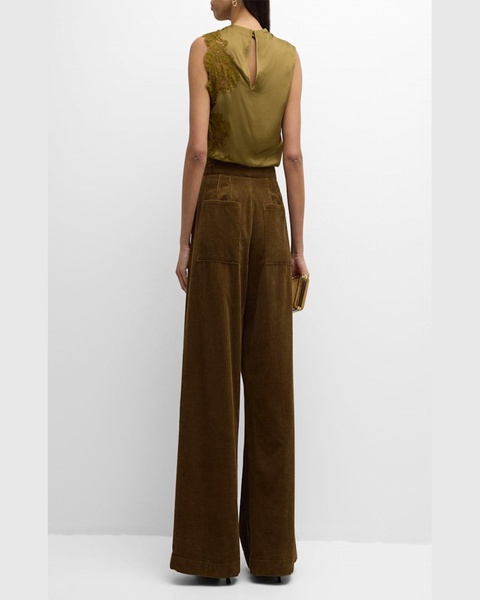 Andrew Wide-Leg Corduroy Pants