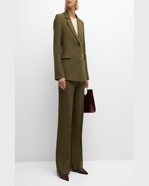 Soho High-Rise Twill Trousers