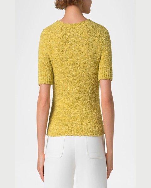 Fitted Boucle Cashmere Sweater 