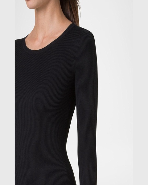 Fitted Rib-Knit Sweater 