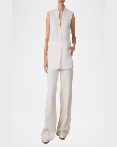 Artina Long Silk Organza Vest