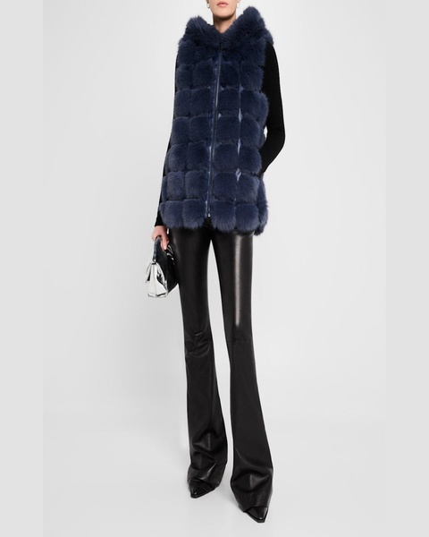 The Adrienne Faux Fur Hooded Vest