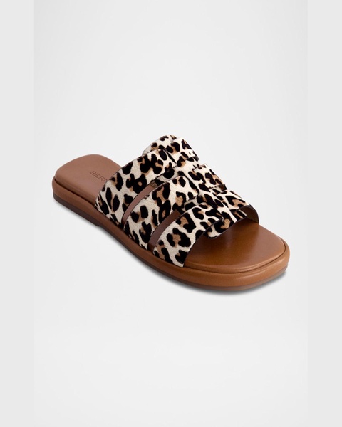 Tamer Caged Animal-Print Slide Sandals