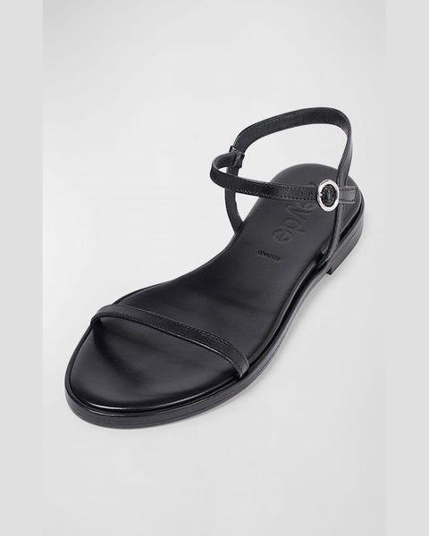 Nettie Leather Ankle-Strap Sandals