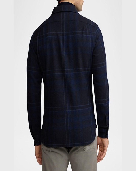 Men's Plaid Wool-Blend Shirt