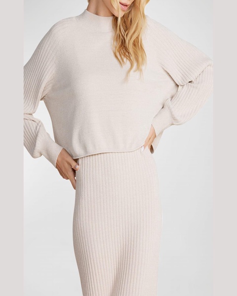 CozyChic Ultra Lite Ribbed Mock-Neck Pullover