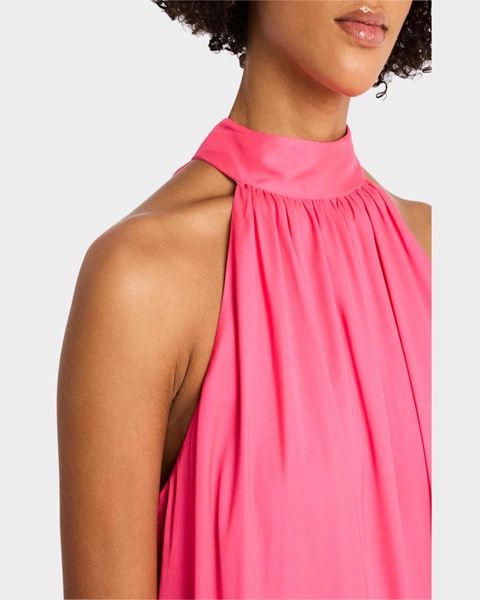 Erna Tie-Neck Halter Mini Dress