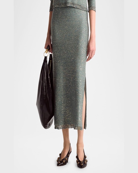 Georgie Paillette Knit Midi Skirt