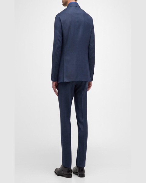 Men's Textured Super 130s Wool Suit