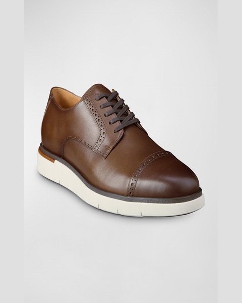 Men's Caleb Leather Cap-Toe Sneakers