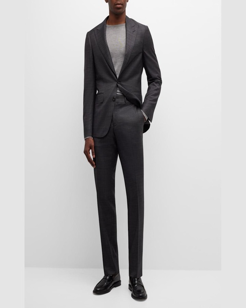 Men's Solid Wool Tic Suit