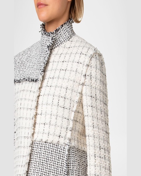 Patchwork Check Tweed Jacket
