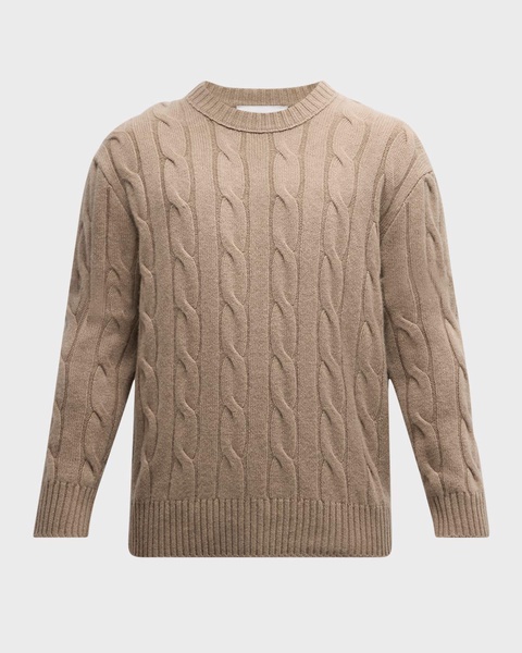 Men's Cashmere Cable-Knit Sweater