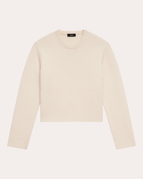 Boxy Felted Wool-Cashmere Pullover Sweater
