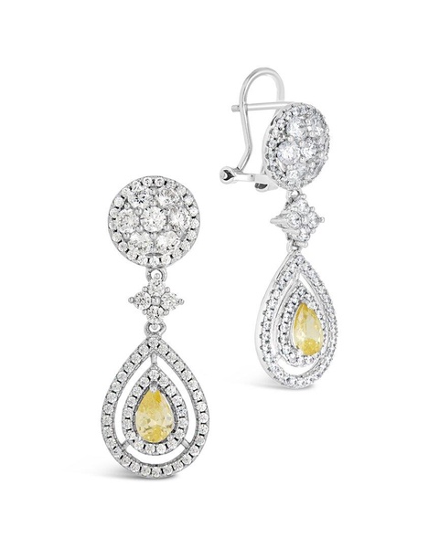 Sterling Forever CZ Jennifer Drop Studs