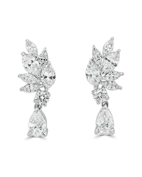 Sabrina Designs 18K 3.62 ct. tw. Cluster Earrings