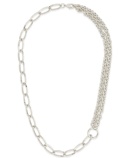 Sterling Forever Rhodium Plated Milan Layered Chain Necklace