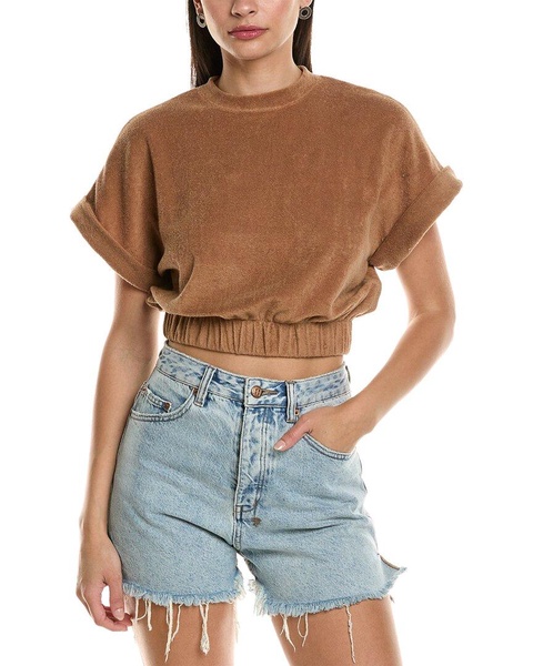 ELAN Terry Cloth Crop Top