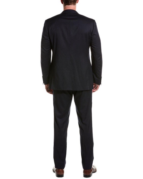 Canali Wool Suit with Flat Front Pant
