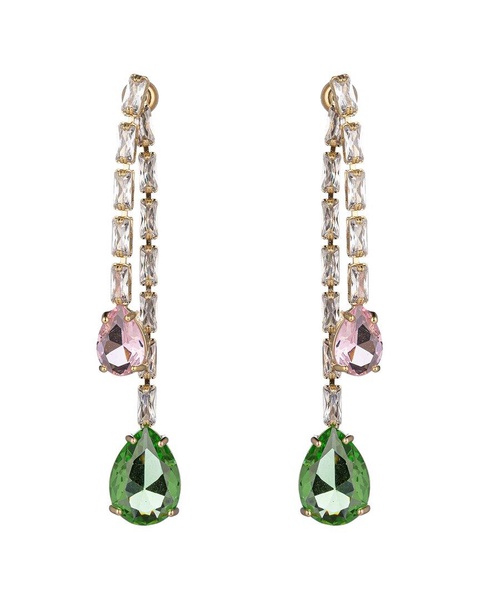 Eye Candy LA CZ Liana Fringe Dangle Earrings