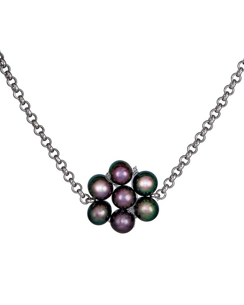 BELPEARL Silver 4-5mm Pearl Necklace