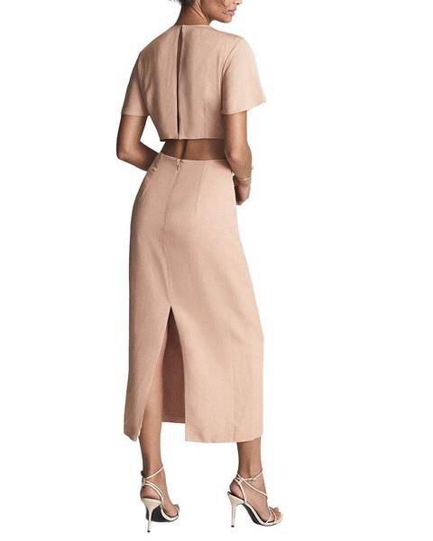 Reiss Iona Doriana Move On Linen-Blend Dress