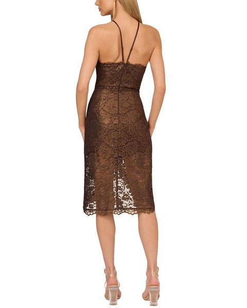 Adrianna by Adrianna Papell Eve Foil Lace Halter Dress