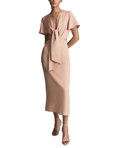 Reiss Iona Doriana Move On Linen-Blend Dress