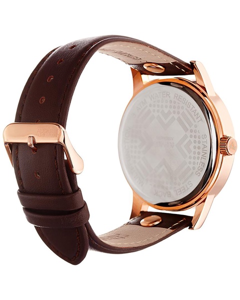 August Steiner Men's Leather With Studs Watch