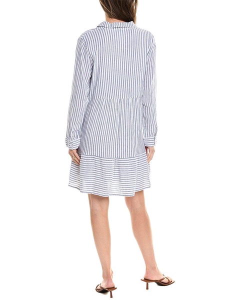 Tommy Bahama St. Lucia Stripe Collar Linen-Blend Cover-Up Dress