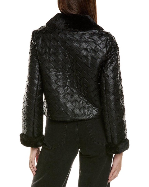 basketweave bomber jacket
