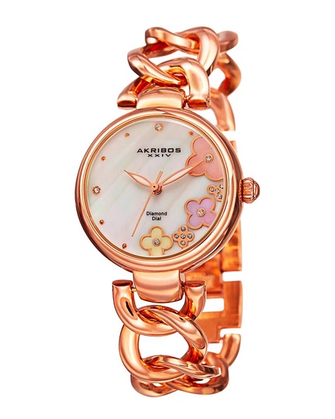 Akribos XXIV Women's Set of 3 Diamond Watches