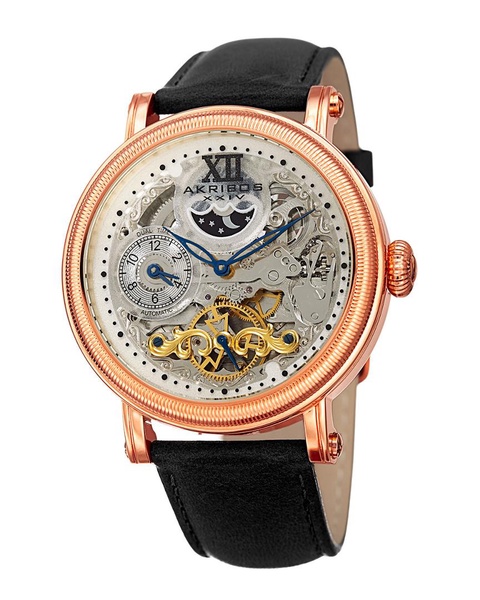 Akribos XXIV Men's Leather Watch