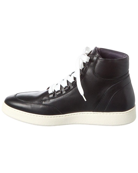 Aquatalia Pete Weatherproof Leather High-Top Sneaker