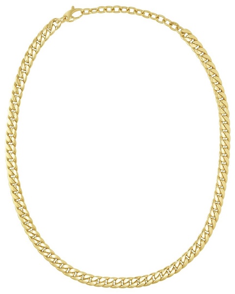 14K Italian Gold Cuban Chain Choker Necklace