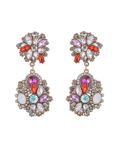 Eye Candy LA Art Gala Crystal Rainbow Drop Earrings