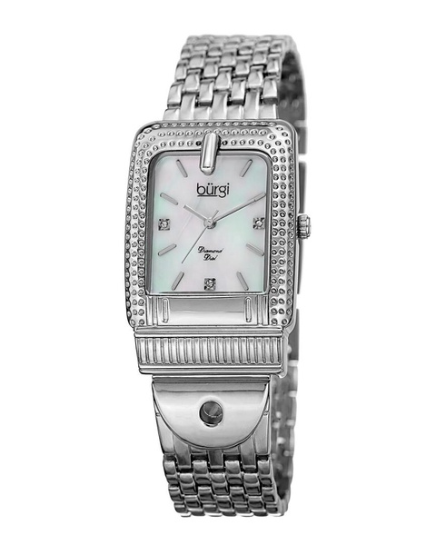 Burgi Women's Alloy Diamond Watch