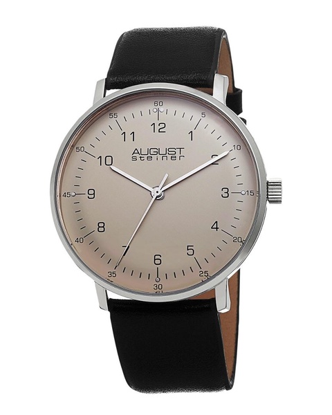 Akribos XXIV August Steiner Leather Watch